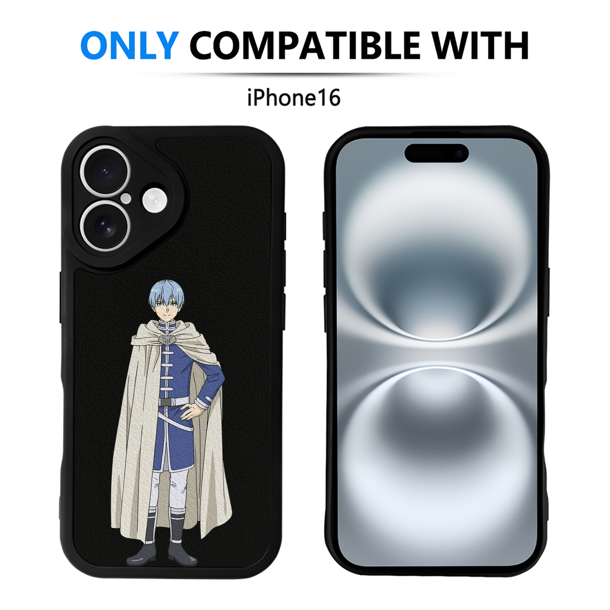 （画像用） 葬送のフリーレン Frieren 【iPhone 16シリーズ対応】シリコンスマホケース（レザー調） 材質：シリコン